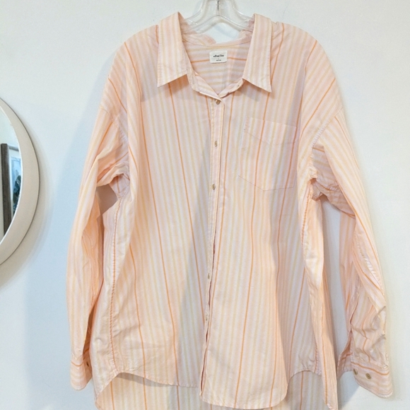 Wilfred Free Relaxed stripe button down Sz L - Picture 4 of 9